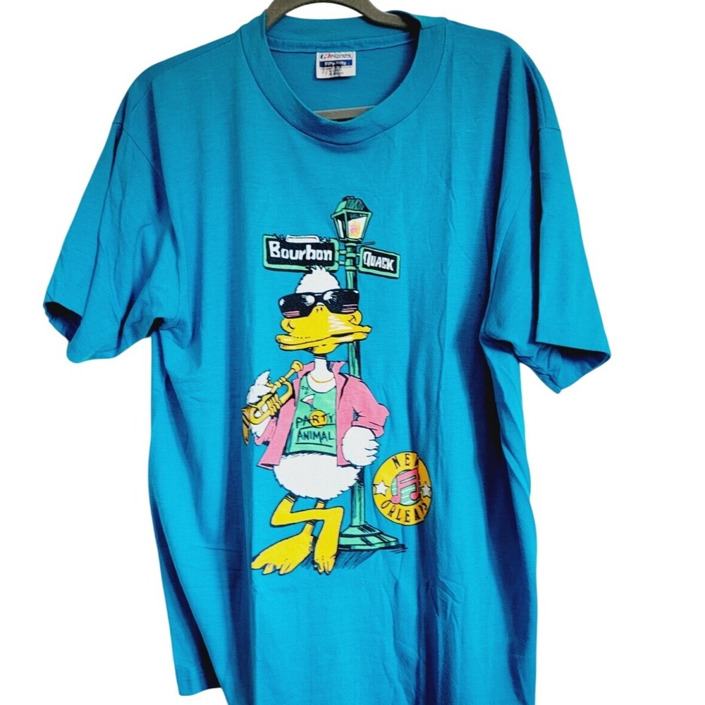 Vintage Mardi Gras Shirt Men's‎ Size Extra Large Blue New Orleans 46-48 USA